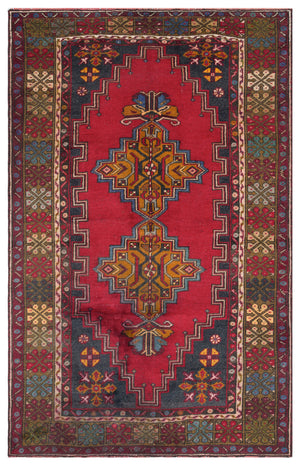 Natural Anatolium Turkish Vintage Rug 3'12'' x 6'6'' ft 121 x 197 cm