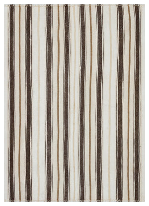 Striped Over Dyed Kilim Rug 5'1'' x 7'2'' ft 156 x 218 cm