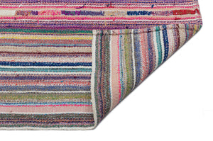 Striped Over Dyed Kilim Rug 5'11'' x 8'3'' ft 180 x 251 cm