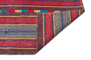 Striped Over Dyed Kilim Rug 4'0'' x 10'1'' ft 122 x 308 cm