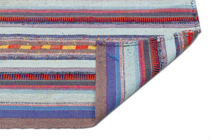 Striped Over Dyed Kilim Rug 4'9'' x 8'2'' ft 146 x 250 cm