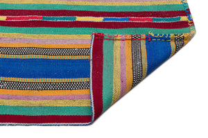 Striped Over Dyed Kilim Rug 6'0'' x 9'7'' ft 184 x 293 cm