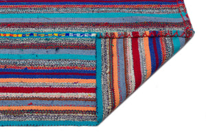 Striped Over Dyed Kilim Rug 5'3'' x 10'5'' ft 160 x 318 cm
