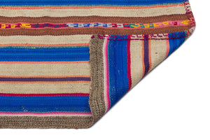 Striped Over Dyed Kilim Rug 5'7'' x 8'2'' ft 170 x 250 cm