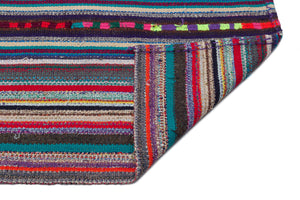 Striped Over Dyed Kilim Rug 5'9'' x 10'2'' ft 175 x 310 cm