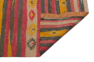 Striped Over Dyed Kilim Rug 3'1'' x 11'8'' ft 95 x 355 cm