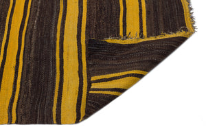 Striped Over Dyed Kilim Rug 5'0'' x 10'0'' ft 153 x 306 cm