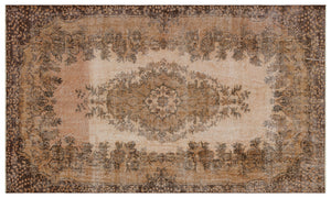 Naturel Over Dyed Vintage Rug 5'10'' x 9'7'' ft 177 x 293 cm