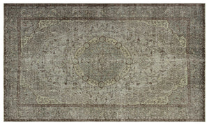 Gray Over Dyed Vintage Rug 5'6'' x 8'11'' ft 168 x 272 cm