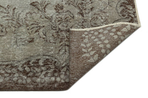 Gray Over Dyed Vintage Rug 5'7'' x 8'8'' ft 170 x 265 cm