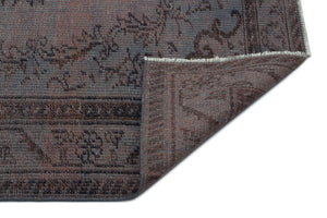 Gray Over Dyed Vintage Rug 5'6'' x 8'11'' ft 167 x 272 cm