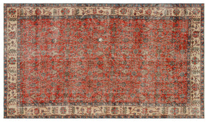 Naturel Over Dyed Vintage Rug 5'2'' x 8'10'' ft 157 x 268 cm