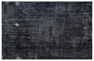 Black Over Dyed Vintage Rug 5'9'' x 8'11'' ft 175 x 271 cm