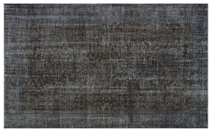 Black Over Dyed Vintage Rug 5'5'' x 8'10'' ft 165 x 270 cm