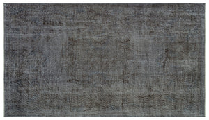 Gray Over Dyed Vintage Rug 5'3'' x 9'1'' ft 161 x 277 cm