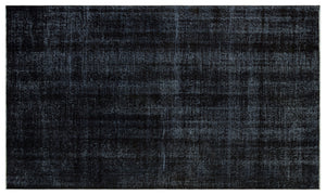 Black Over Dyed Vintage Rug 5'5'' x 8'10'' ft 164 x 270 cm