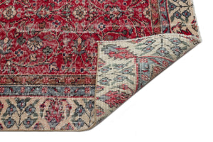 Naturel Over Dyed Vintage Rug 5'7'' x 10'1'' ft 170 x 308 cm