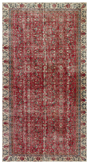 Naturel Over Dyed Vintage Rug 5'7'' x 10'1'' ft 170 x 308 cm