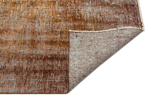 Brown Over Dyed Vintage Rug 6'1'' x 10'0'' ft 185 x 306 cm