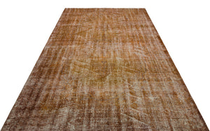 Brown Over Dyed Vintage Rug 6'1'' x 10'0'' ft 185 x 306 cm