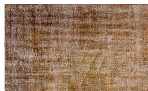 Brown Over Dyed Vintage Rug 6'1'' x 10'0'' ft 185 x 306 cm