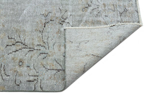 Gray Over Dyed Vintage Rug 5'7'' x 9'8'' ft 171 x 294 cm