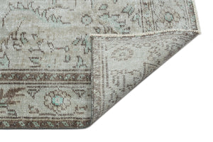 Gray Over Dyed Vintage Rug 5'6'' x 9'11'' ft 168 x 303 cm