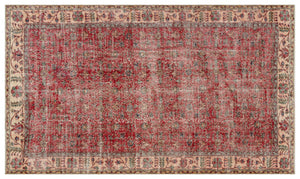 Naturel Over Dyed Vintage Rug 5'5'' x 9'1'' ft 166 x 276 cm