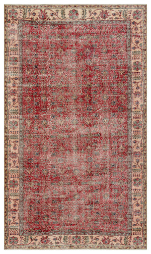 Naturel Over Dyed Vintage Rug 5'5'' x 9'1'' ft 166 x 276 cm