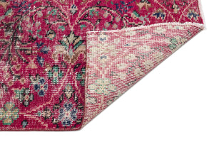 Naturel Over Dyed Vintage Rug 3'7'' x 6'6'' ft 110 x 198 cm