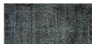 Black Over Dyed Vintage Rug 2'10'' x 6'2'' ft 87 x 188 cm
