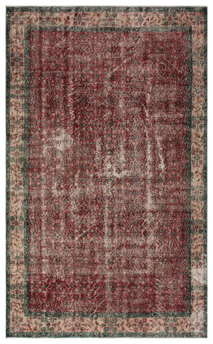 Retro Design Naturel Over Dyed Vintage Rug 5'7'' x 9'2'' ft 170 x 280 cm