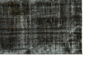 Black Over Dyed Vintage Rug 6'6'' x 9'11'' ft 199 x 302 cm