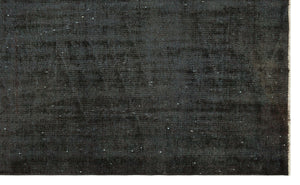 Black Over Dyed Vintage Rug 5'9'' x 9'4'' ft 175 x 285 cm