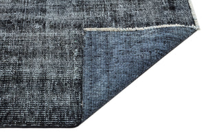 Black Over Dyed Vintage Rug 5'6'' x 8'12'' ft 167 x 274 cm