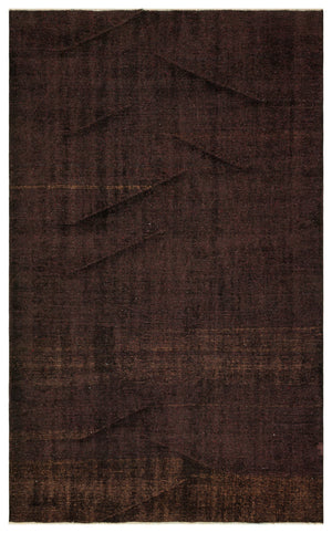 Black Over Dyed Vintage Rug 5'8'' x 8'10'' ft 173 x 269 cm