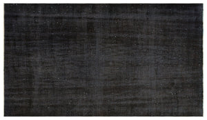 Black Over Dyed Vintage Rug 5'3'' x 8'10'' ft 160 x 270 cm