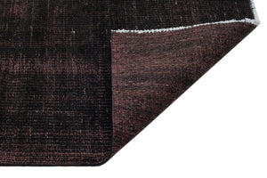 Black Over Dyed Vintage Rug 5'2'' x 7'10'' ft 158 x 240 cm