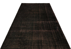 Black Over Dyed Vintage Rug 5'2'' x 7'10'' ft 158 x 240 cm