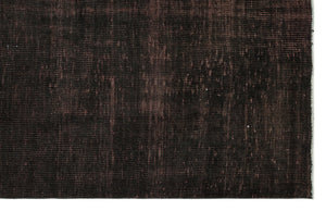 Black Over Dyed Vintage Rug 5'2'' x 7'10'' ft 158 x 240 cm