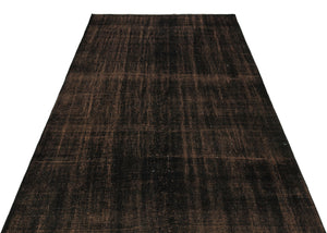 Black Over Dyed Vintage Rug 5'1'' x 7'9'' ft 155 x 237 cm