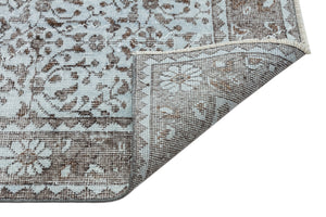 Gray Over Dyed Vintage Rug 5'6'' x 9'3'' ft 168 x 281 cm