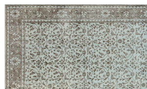 Gray Over Dyed Vintage Rug 5'6'' x 9'3'' ft 168 x 281 cm