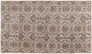 Beige Over Dyed Vintage Rug 4'8'' x 8'2'' ft 142 x 250 cm