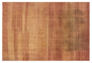 Orange Over Dyed Vintage Rug 4'6'' x 6'6'' ft 136 x 199 cm