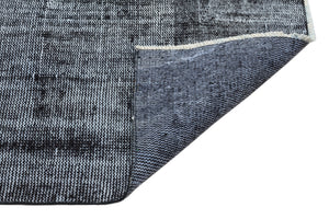 Gray Over Dyed Vintage Rug 4'10'' x 8'9'' ft 148 x 267 cm