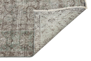 Gray Over Dyed Vintage Rug 5'5'' x 8'10'' ft 164 x 269 cm