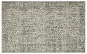 Gray Over Dyed Vintage Rug 5'5'' x 8'10'' ft 164 x 269 cm