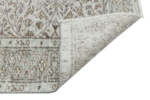 Gray Over Dyed Vintage Rug 5'1'' x 8'11'' ft 155 x 271 cm