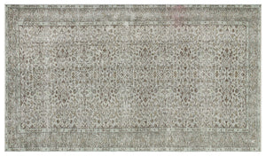 Gray Over Dyed Vintage Rug 5'1'' x 8'11'' ft 155 x 271 cm